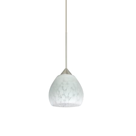 Besa Lighting Tay Tay Cord Pendant, Carrera, Satin Nickel Finish, 1x5W LED 1XT-560519-LED-SN